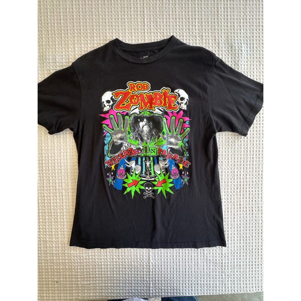 Men's Rob Zombie Black size Lg Concert T Shirt Band shirt 20.5X27